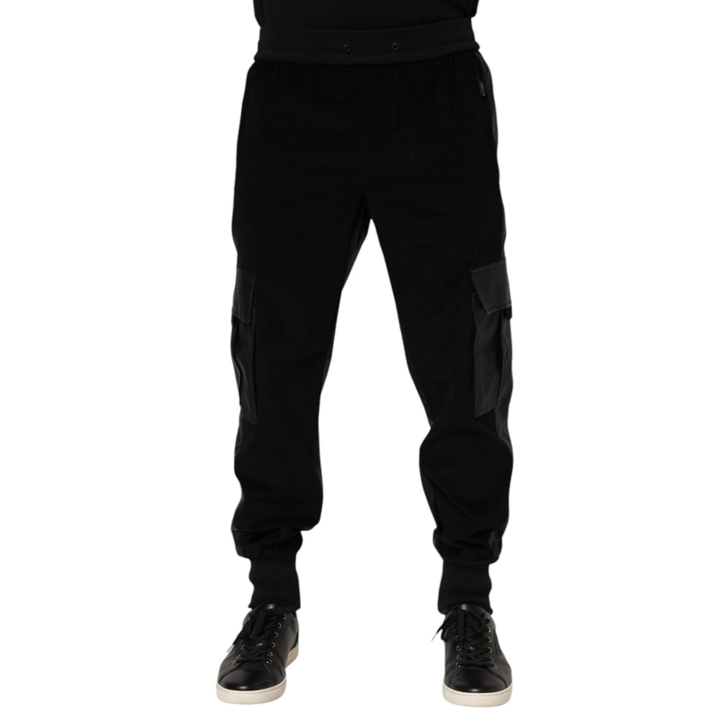 Dolce & Gabbana Black Cotton Cargo Men Jogger Pants