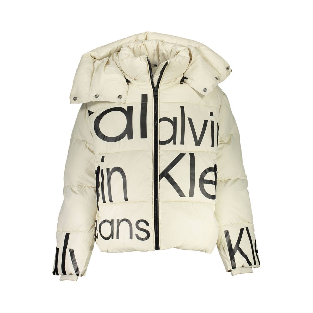 Calvin Klein Beige Polyester Jackets & Coat