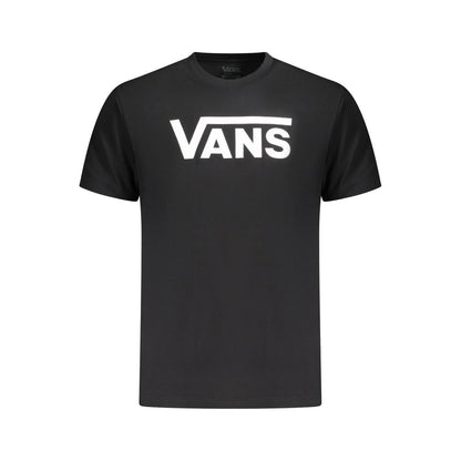 Vans Black Cotton T-Shirt, short sleeve, classic fit, crew neck with logo print