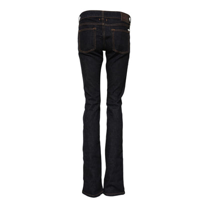 GF Ferre Dark Blue Cotton Mid Waisted Skinny Denim Jeans