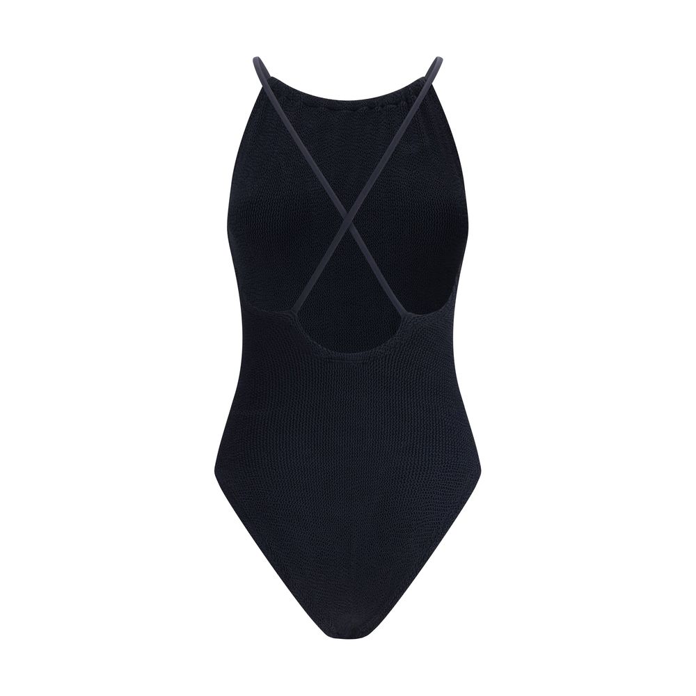 Hunza G Black Polyamide One-Piece Swimsuit