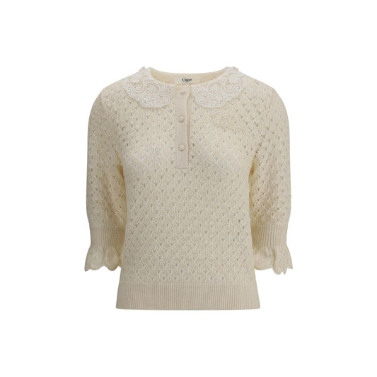 Chloé Cream Cotton Sweatshirt