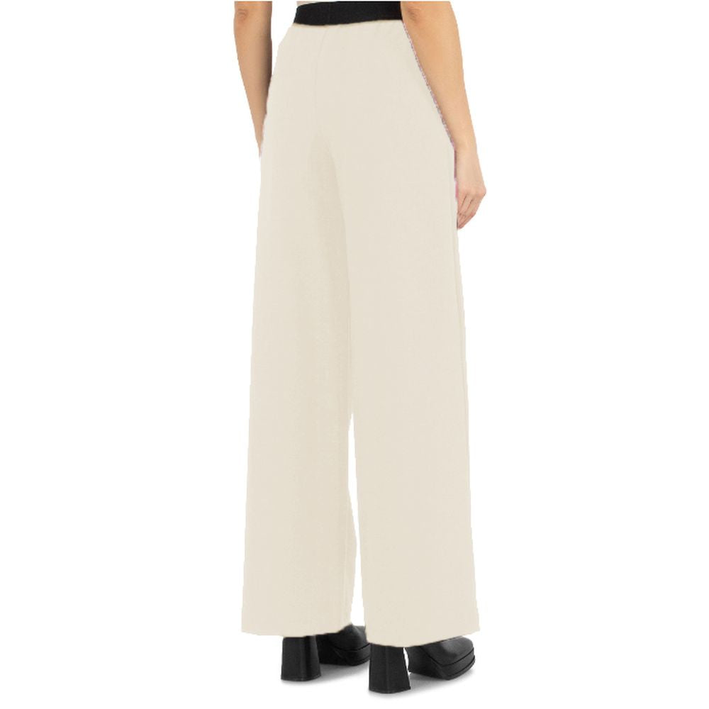 Comme Des Fuckdown Beige Polyester Women Palazzo Trousers