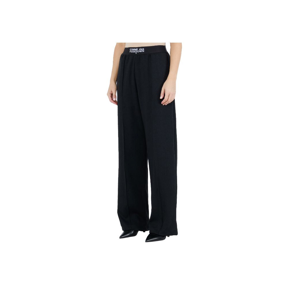 Comme Des Fuckdown Black Polyester Women Palazzo Trousers