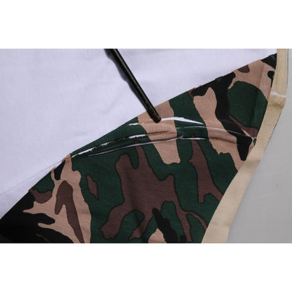 Dolce & Gabbana White Camouflage Cotton Men Crew Neck T-shirt