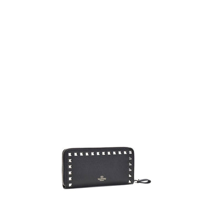 Valentino Garavani Black Calf Leather Bos Taurus Wallet