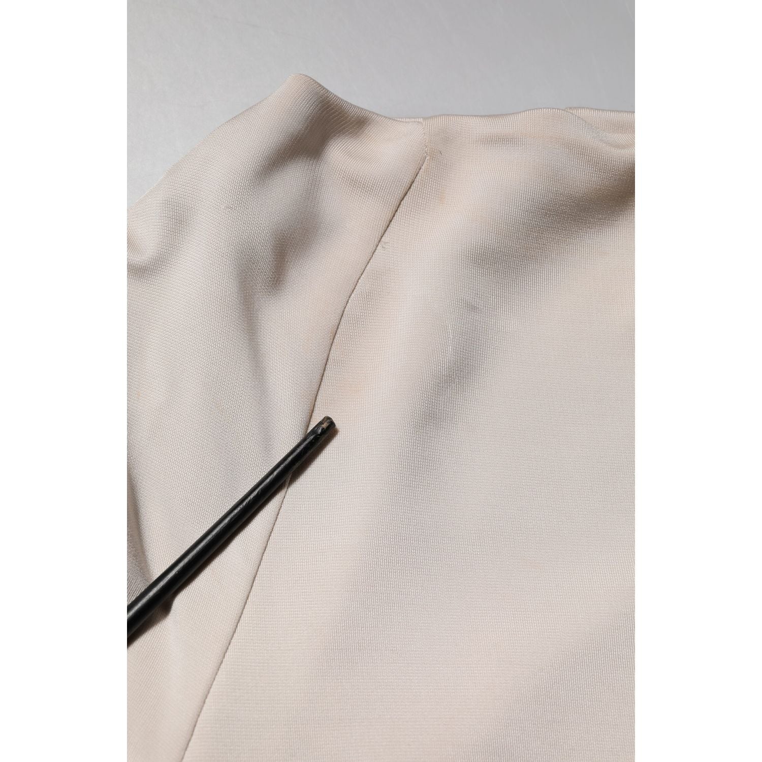 Roberto Cavalli Ivory Viscose Sheath Knee Length Dress