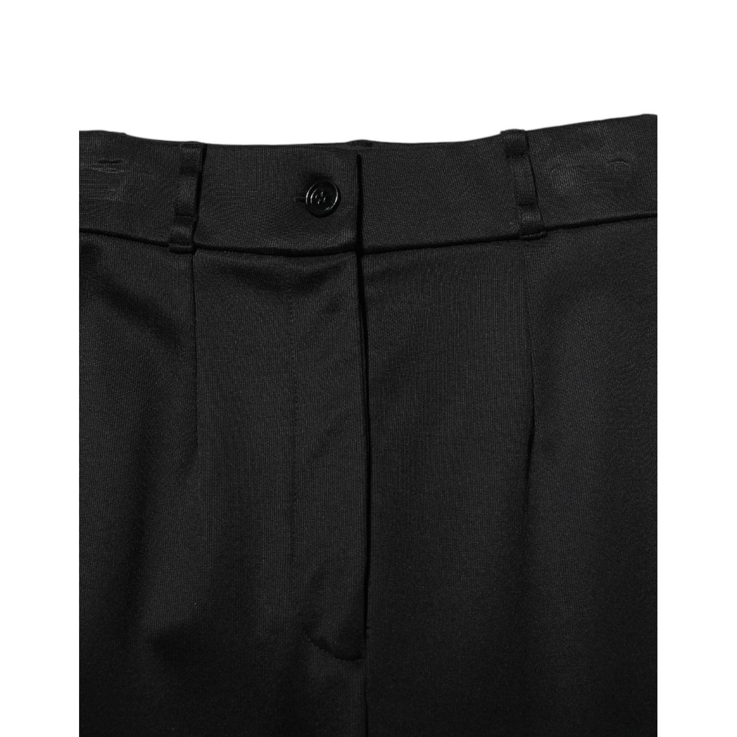 Dolce & Gabbana Black Nylon High Waist Skinny Leggings Pants