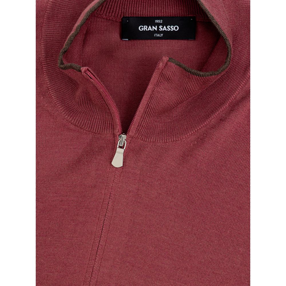 Gran Sasso Red Silk T-Shirt
