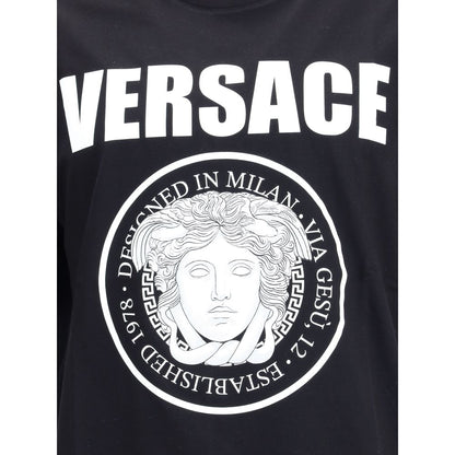 Versace Black Cotton T-Shirt