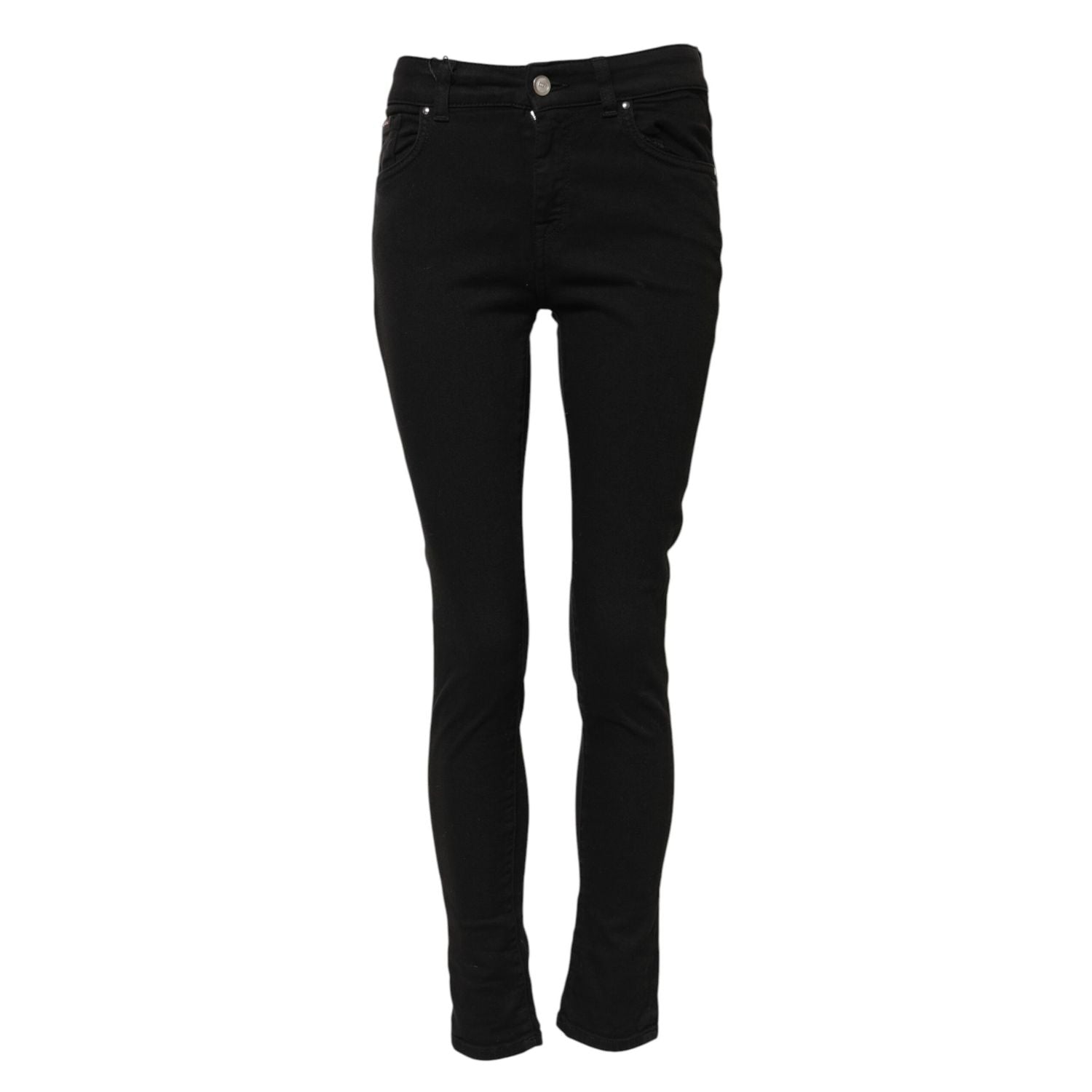 Dolce & Gabbana Black Cotton Skinny Mid Waist Denim Jeans