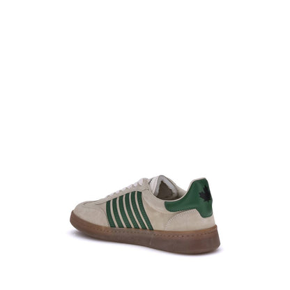 Dsquared² Green Calf Leather Bos Taurus Low Top Sneakers