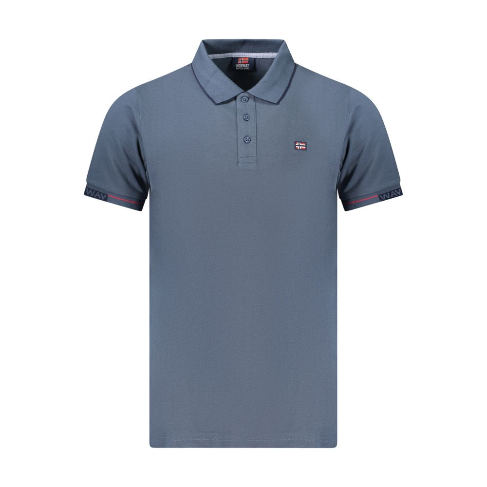 Norway 1963 Blue Cotton Men Polo Shirt NO-38968-S