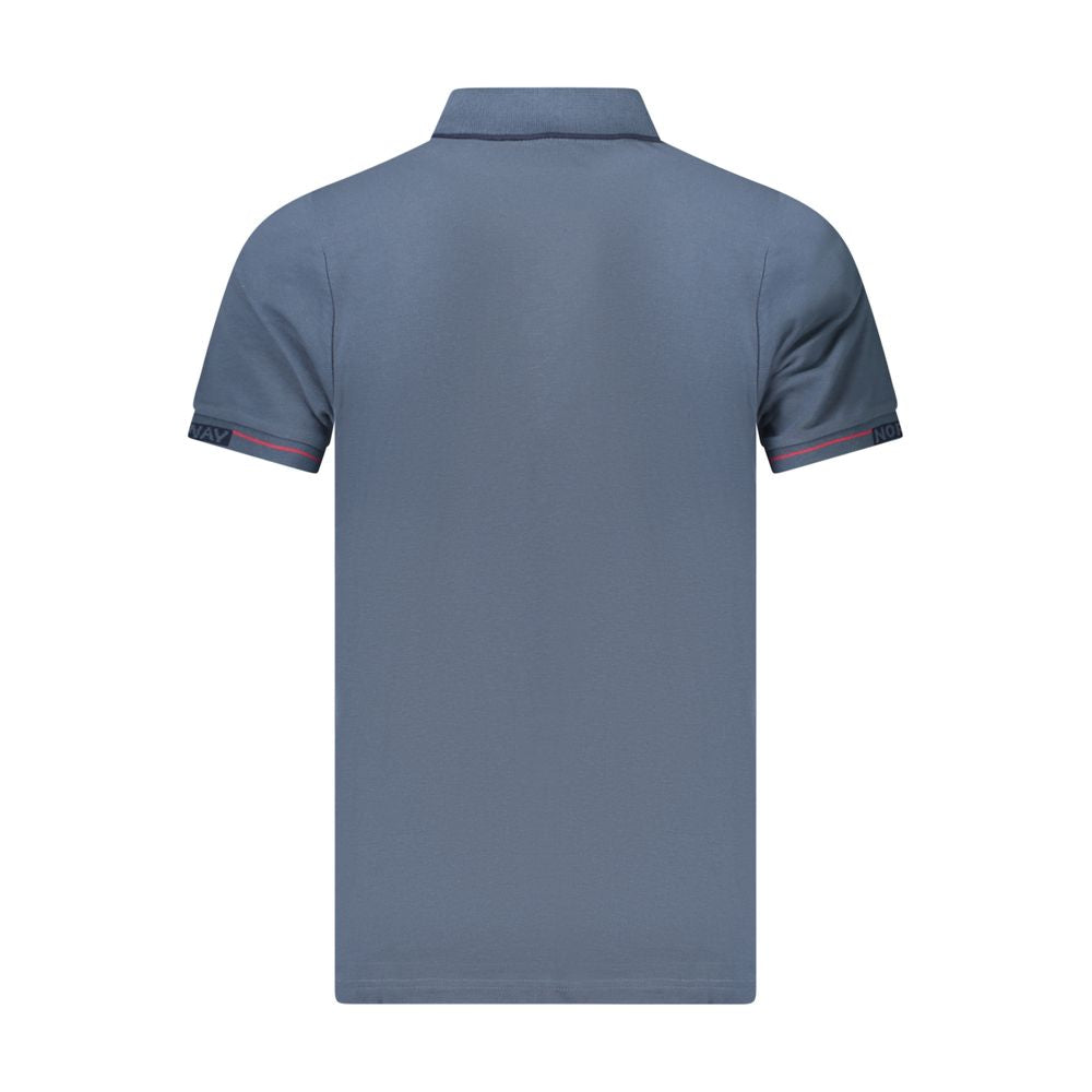Norway 1963 Blue Cotton Men Polo Shirt NO-38968-S