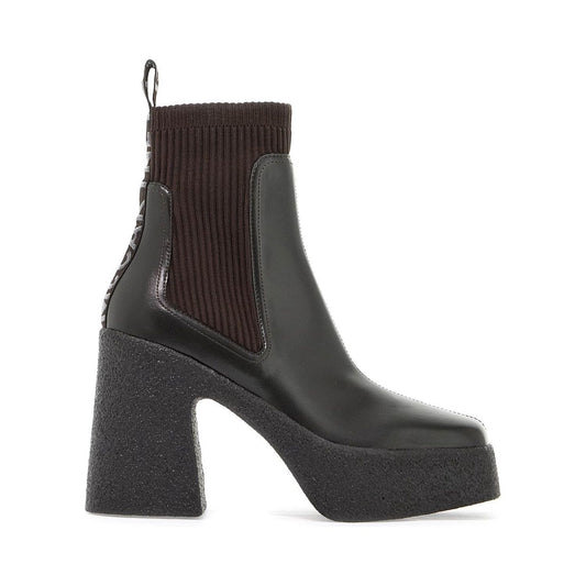 Stella McCartney skyla sock ankle boots with heel Boots Stella McCartney Dark Slate Gray