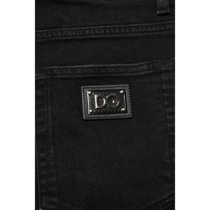 Dolce & Gabbana Black Cotton Skinny Denim Jeans