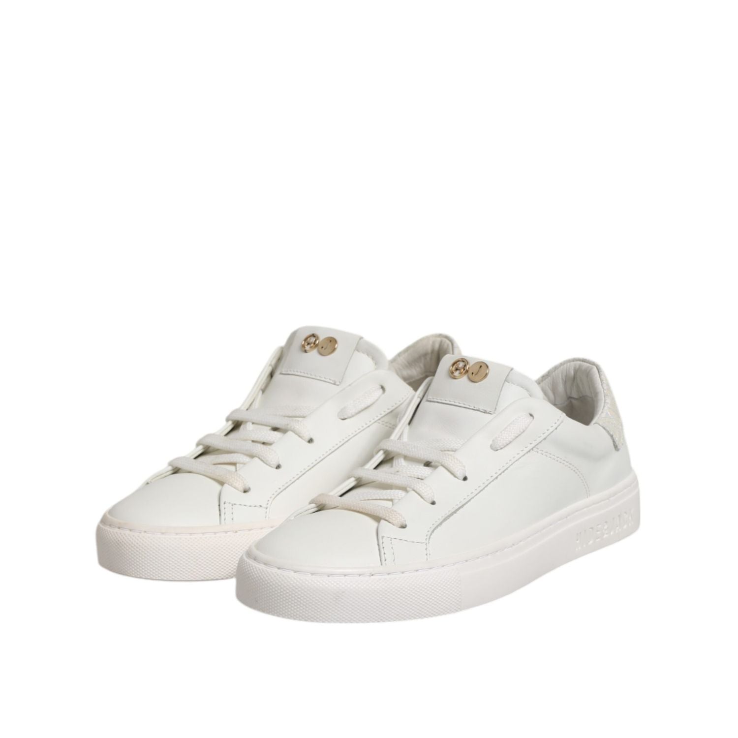 HIDE & JACK White Leather Low Top Lace Up Sneakers Shoes