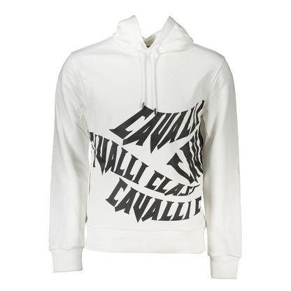 Cavalli Class White Cotton Men Sweater