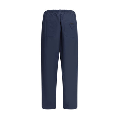 Prada Blue Cotton Casual Pants