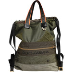 Dolce & Gabbana Military Green Patchwork Rucksack Backpack Bag BAG4636