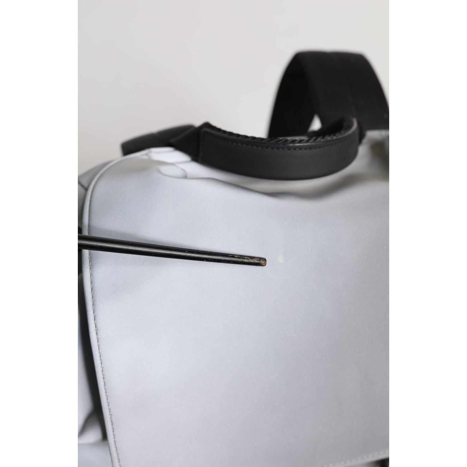 Dolce & Gabbana Gray Palermo Reflector Buckles Drawstring Backpack Bag