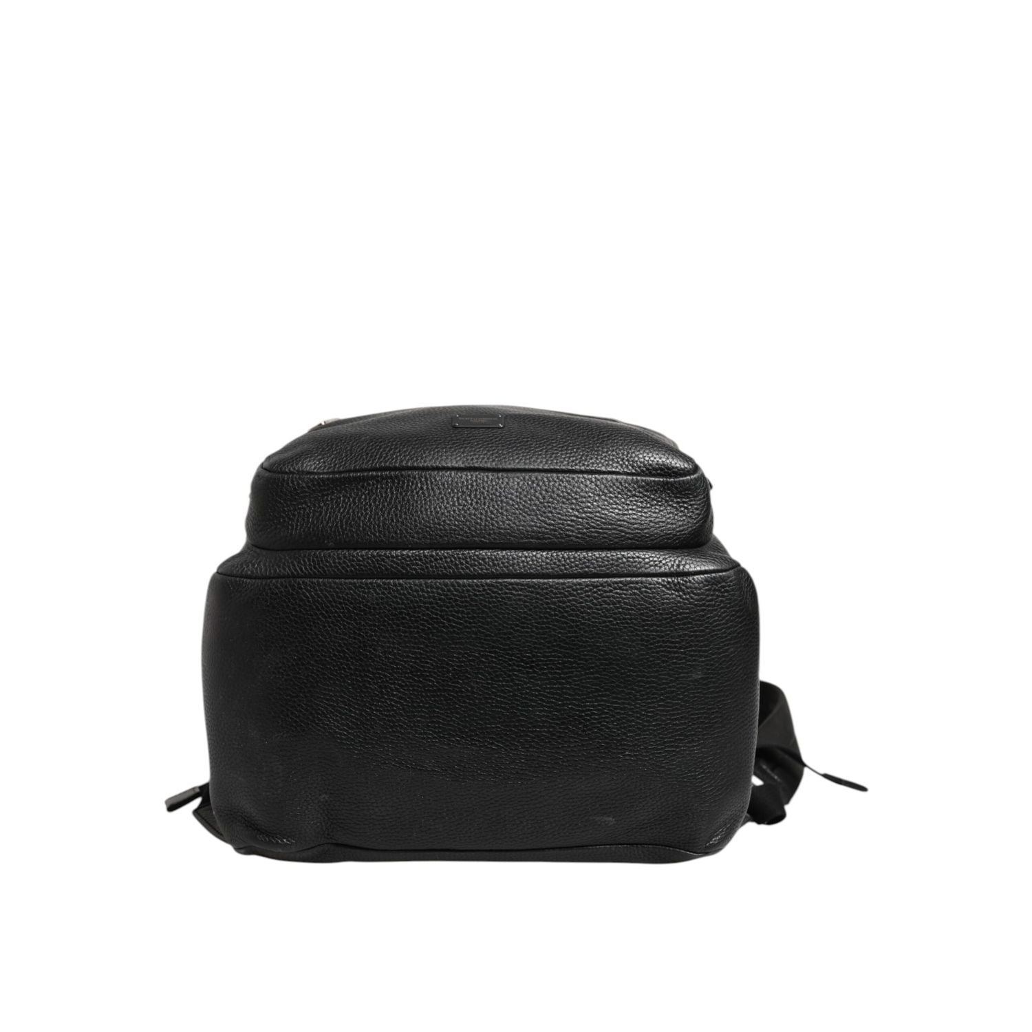 Dolce & Gabbana Black Palermo Backpack Hammered Calfskin Leather Bag