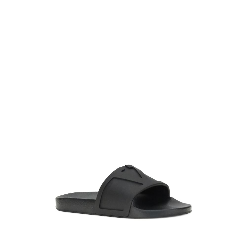 Valentino Garavani Black Rubber Sandals