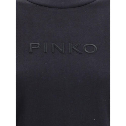 PINKO Black Cotton T-Shirt