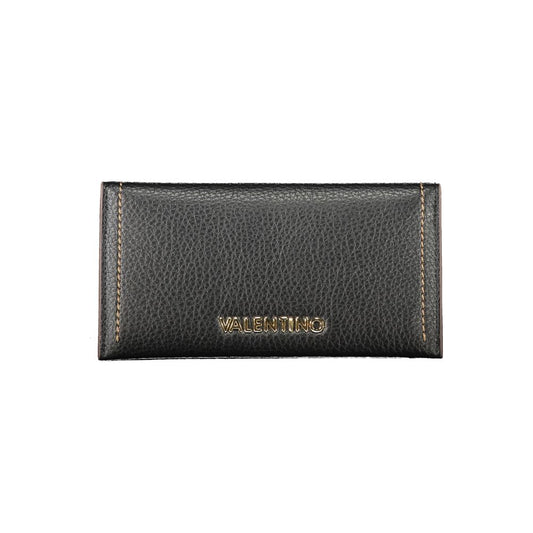 Mario Valentino Black Polyethylene Women Wallet with elegant design and ample card spaces.
