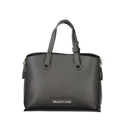 Mario Valentino Black Polyethylene Women Handbag with elegant design and versatile strap options.
