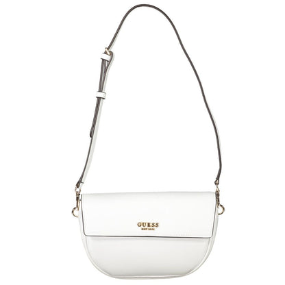 Guess Jeans White Polyethylene Women Handbag with adjustable shoulder strap
