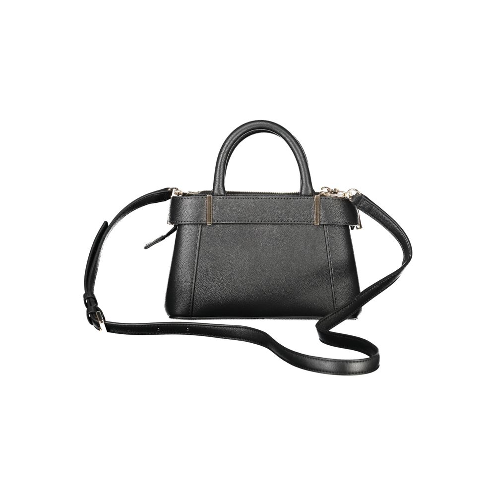 Guess Jeans Black Polyethylene Women Handbag with strap, stylish and versatile accessory ideal for day to night transitions.