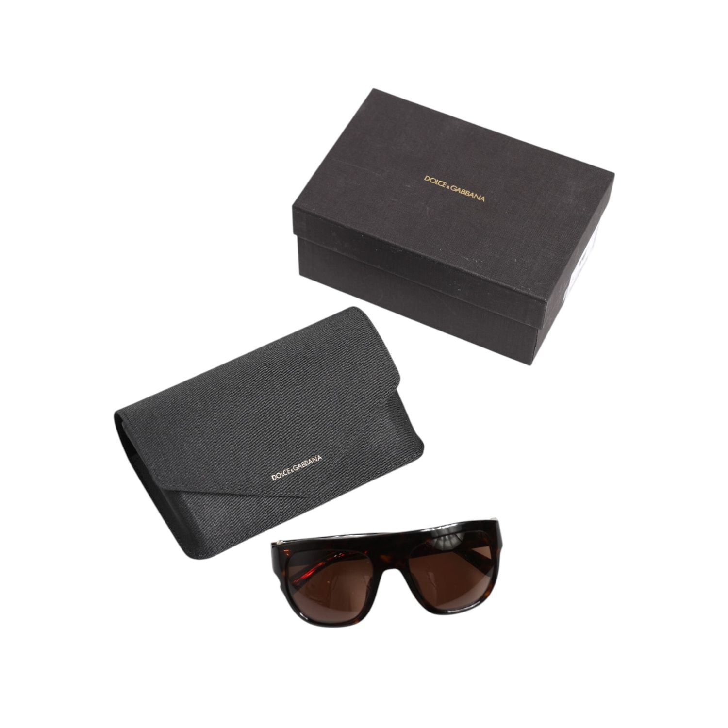 Dolce & Gabbana Dark Brown Havana DG4398F Square Frame Eyewear Sunglasses