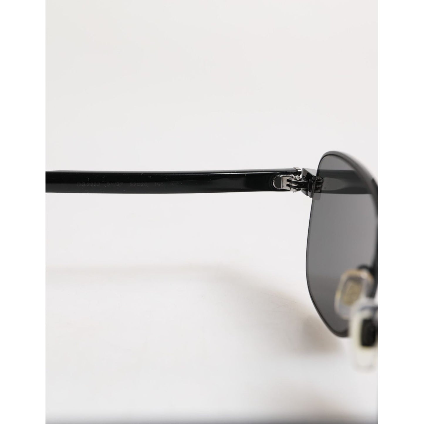 Dolce & Gabbana Black Metal Frame Square Lenses DG2222 Eyewear Sunglasses