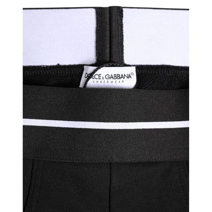 Dolce & Gabbana Black Cotton Stretch Regular Brief Underwear