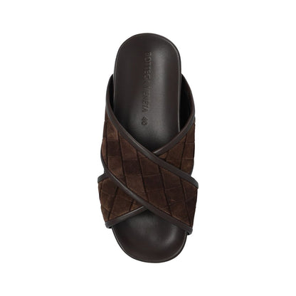 Bottega Veneta Brown Lamb Leather Sandals