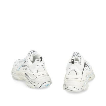 Balenciaga White Calfskin Chunky Sneakers