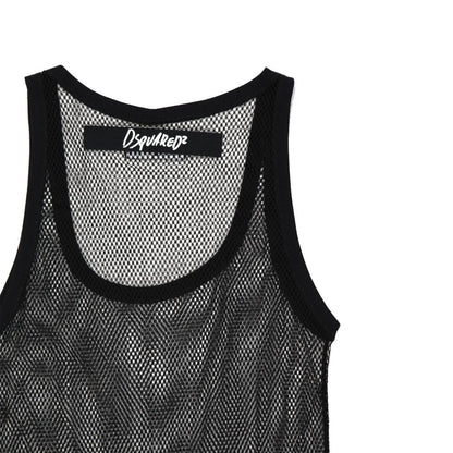 Dsquared² Black Cotton Tank Tops