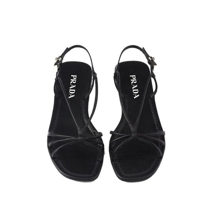 Prada Black Calfskin Sandals