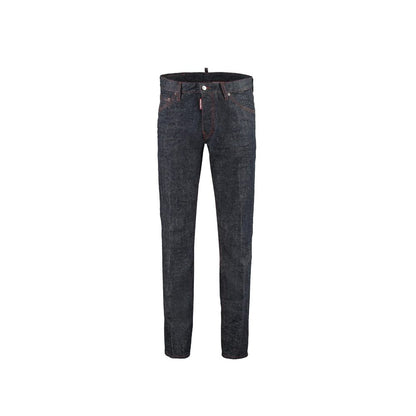 Dsquared² Blue Cotton Relaxed Fit Jeans