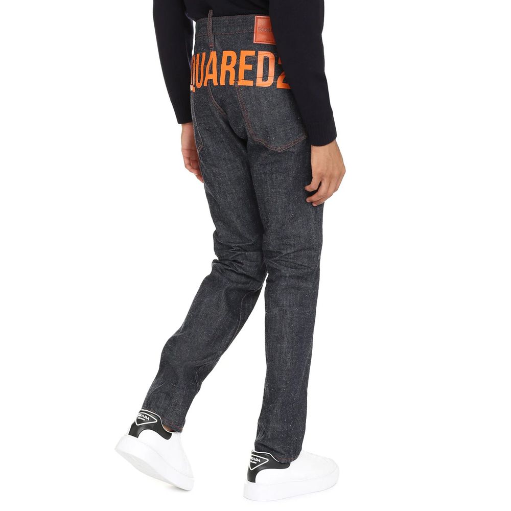Dsquared² Blue Cotton Relaxed Fit Jeans