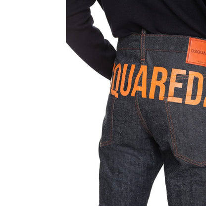 Dsquared² Blue Cotton Relaxed Fit Jeans