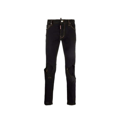 Dsquared² Black Cotton Slim Fit Jeans