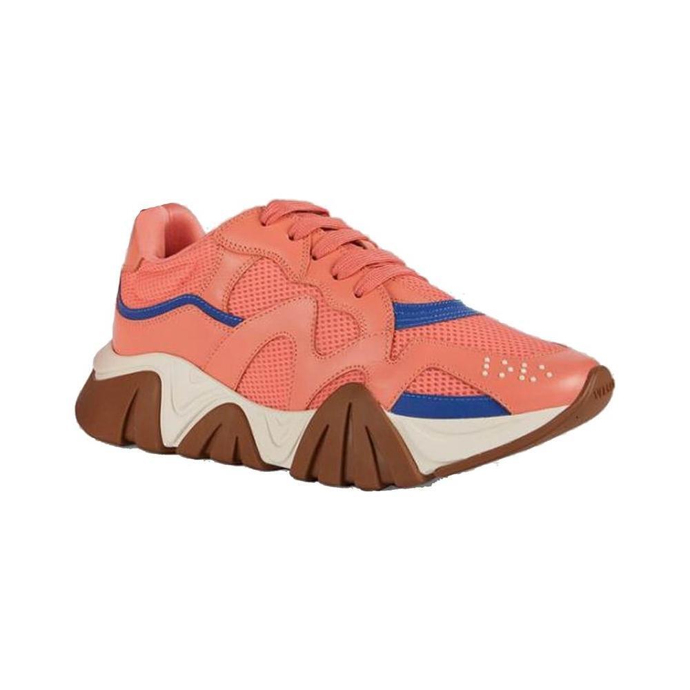 Versace Orange Leather Chunky Sneakers