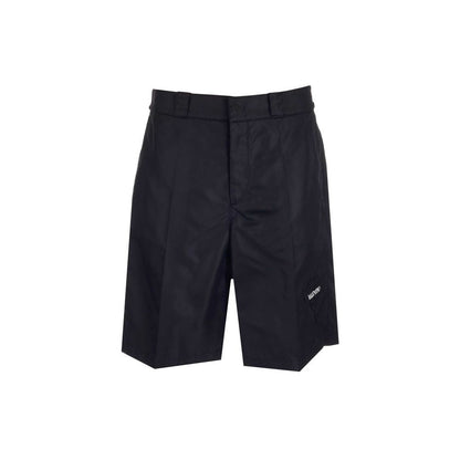 Valentino Black Nylon Bermuda Shorts