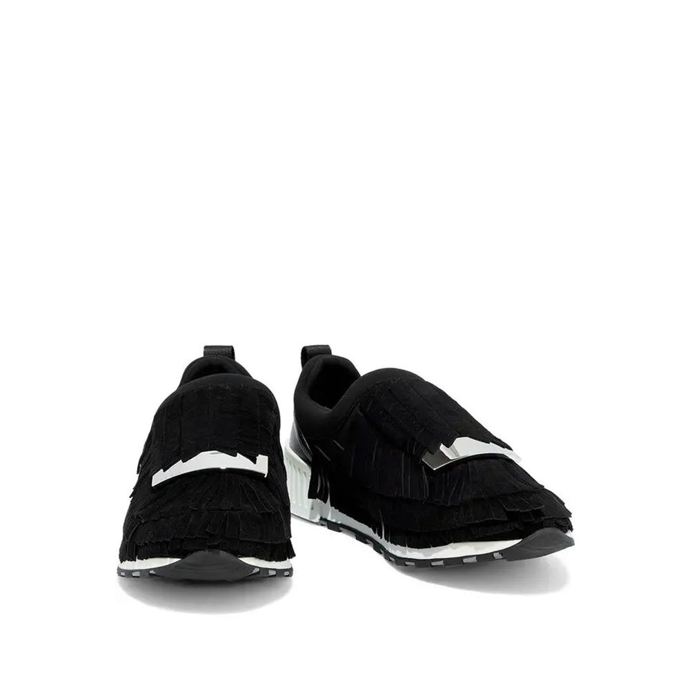 Sergio Rossi Black Fabric Athletic Sneakers
