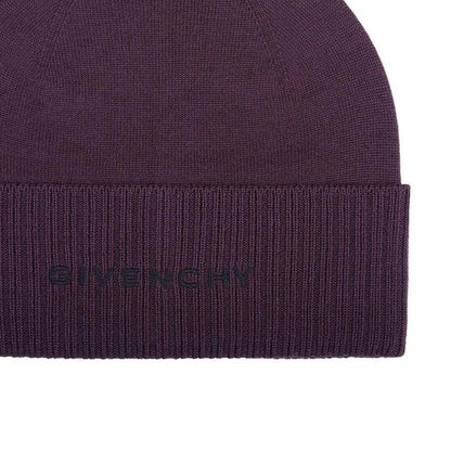 Givenchy Purple Wool Beanie