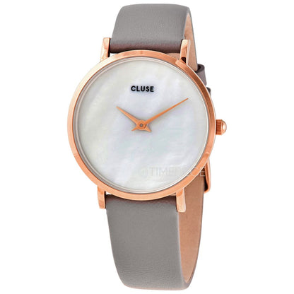 Cluse Gray Leather Watch