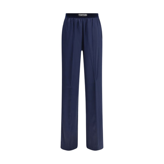 Tom Ford Blue Elastane Casual Pants