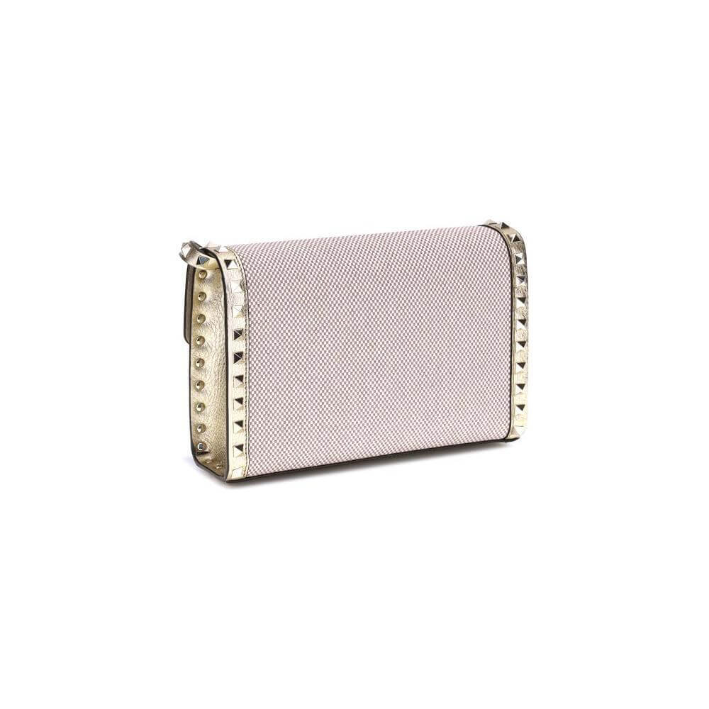 Valentino Garavani Small canvas Rockstud Shoulder Bag